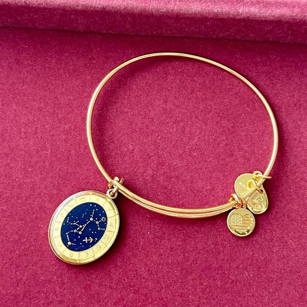 Alex and Ani Celestial Wheel Zodiac Bracelet Sagittarius Bangle Bracelet